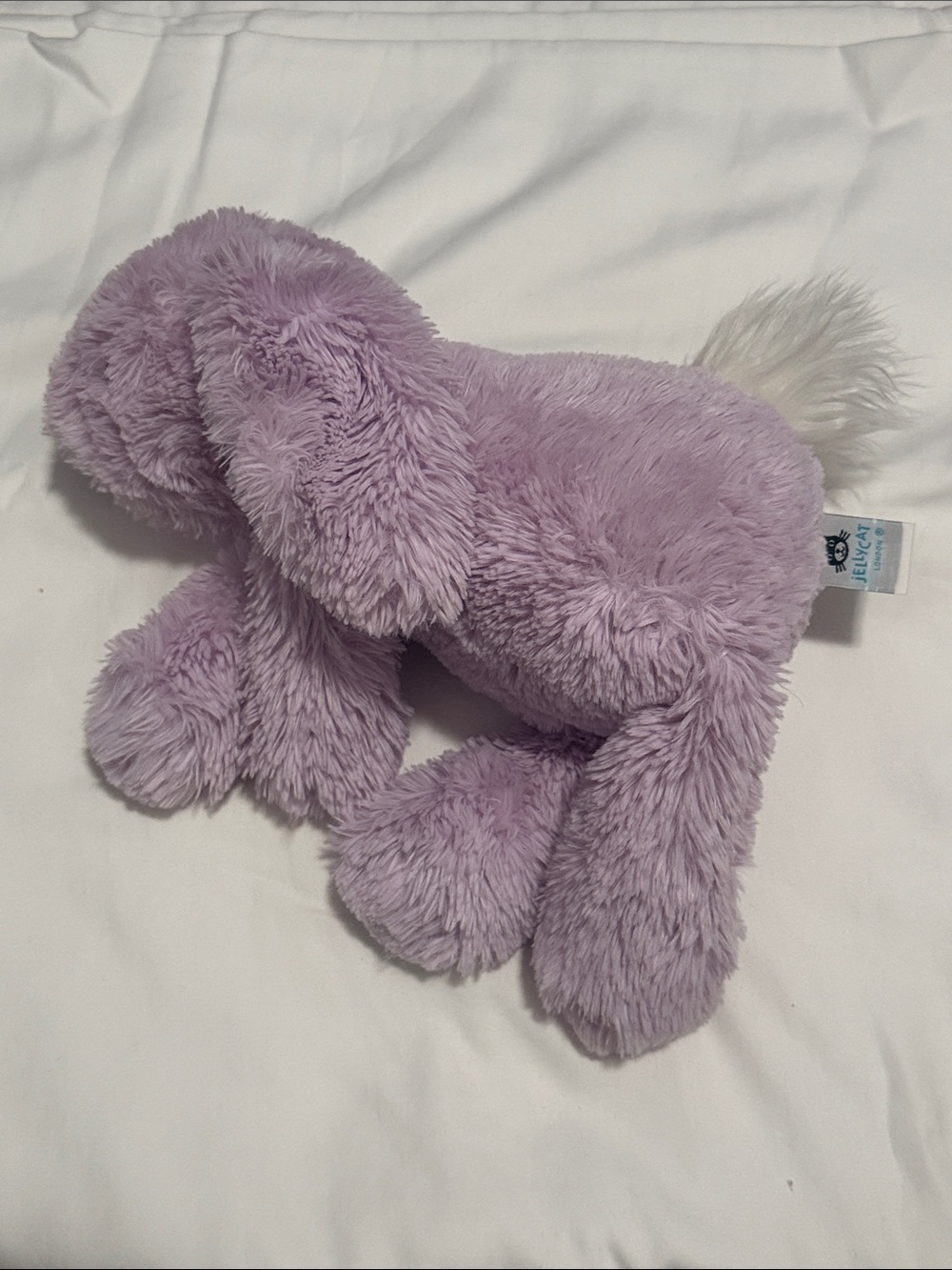 Jellycat Lavender Plush Small Pet Toy with White Tuft